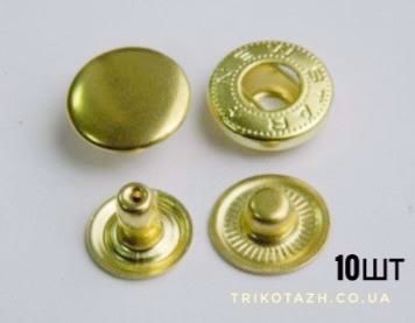 Изображение Кнопка АЛЬФА - 15 мм золото